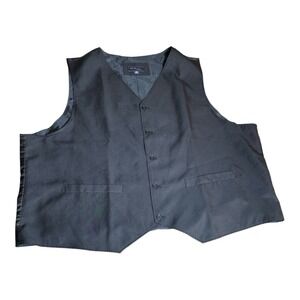 KS Signature Vest Mens 62 BIG 5 Button  Black Dressy Big Security Formal